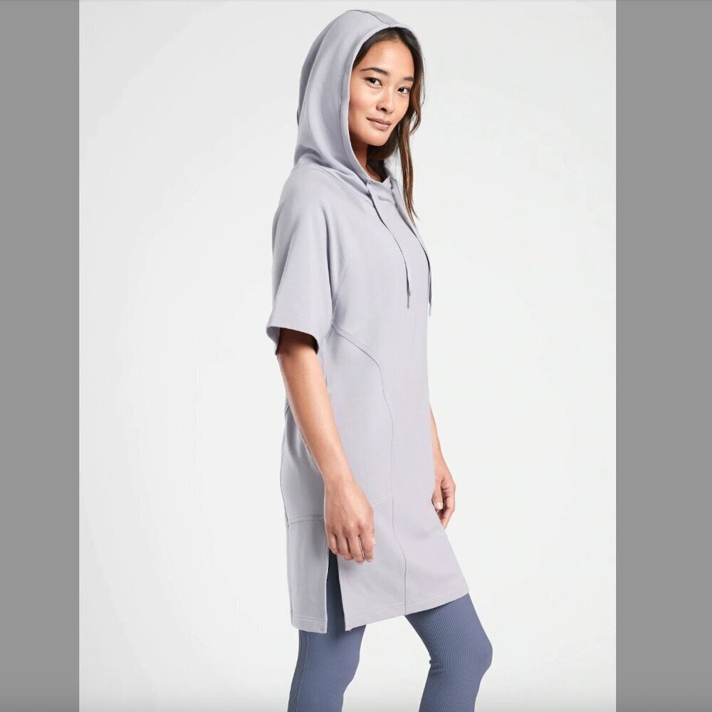 Women's M Athleta Cabana Tunic Hoodie Sweatshirt Muted Lilac - Picture 2 of 10